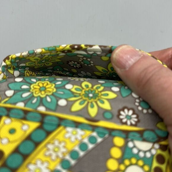 Paisley design yellow gray card wallet - Picture 3 of 8